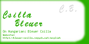 csilla bleuer business card